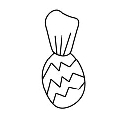 Vector pineapple with a black line.Simple food and cooking illustration in doodle style on a white isolated background hand drawn.Design for social networks,web,advertising,banners,menus,recipes.