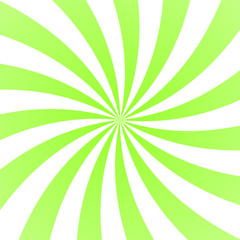 Green ray background. Vintage abstract texture. Retro starburst, sun beam. Halftone color. Light burst. Bright shine sunburst. Empty blank, scrapbook surface. Clean nature energy. Vector illustration