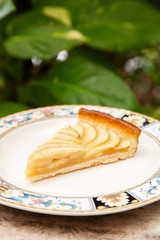 A piece of apple tart