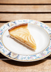 A piece of apple tart