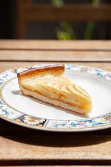 A piece of apple tart