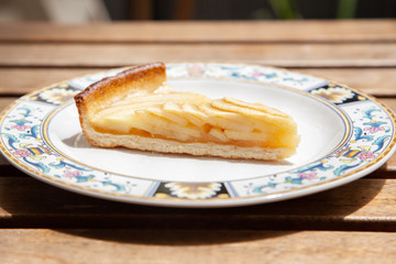 A piece of apple tart