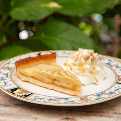 A piece of apple tart