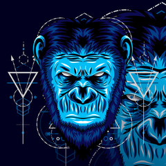 Apes kong monkey head