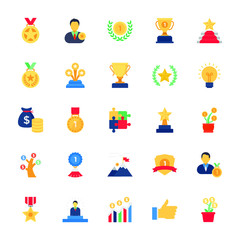 Awards and Success Flat Icons Pack