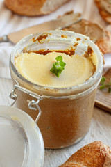 Jar with homemade pate