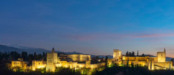 Granada. The fortress and arabic palace complex of Alhambra, Spain
