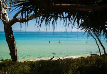 Surfers at Granite Bay, Noosa National Park