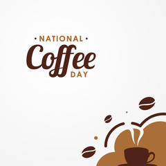 Happy Coffee Day Vector Design Illustration