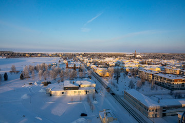 Fototapeta premium The town of Raahe in winter time