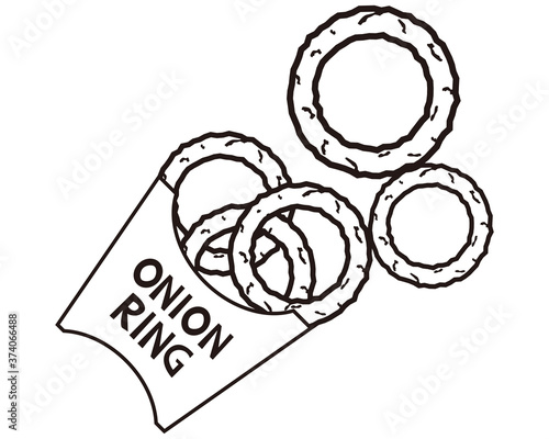 オニオンリングのベクターイラスト Wall Mural Wallpaper Murals Nisi
