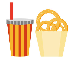 オニオンリングのベクターイラスト