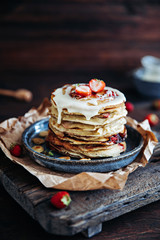 strawberry cake on a plate