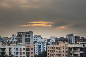 Fototapeta premium Dhaka city cityscape with nice sky and buildings