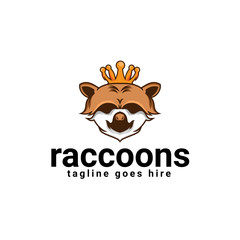 raccoon illustration for emblem shirt design