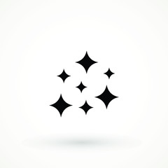 Shine icon, Clean star icon sparkling twinkling sparkles symbol Sparkle simple design Stars sign isolated on white background 