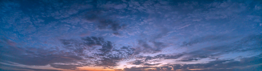 Naklejka na ściany i meble Panorama sky, twilight sky panorama twilight sky, and cloud at morning background