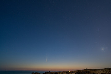 Panoramic view of seaside in north beach in,Tunisia, North Africa.