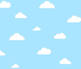 clouds seamless pattern blue sky 