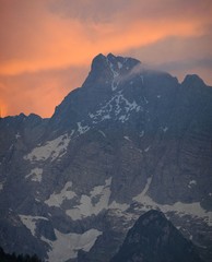 Alpenglühen bei Schönau/Berchtesgaden