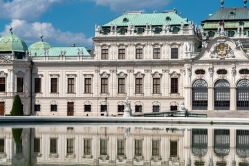 Fototapeta na wymiar The Belvedere castle, represents one of the masterpieces of Austrian Baroque architecture and one of the most beautiful princely residences in Europe.