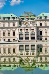 Fototapeta na wymiar The Belvedere castle, represents one of the masterpieces of Austrian Baroque architecture and one of the most beautiful princely residences in Europe.