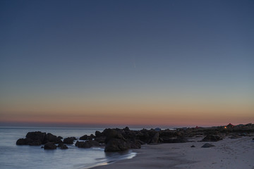 Fototapeta premium Panoramic view of seaside in north beach in,Tunisia, North Africa.