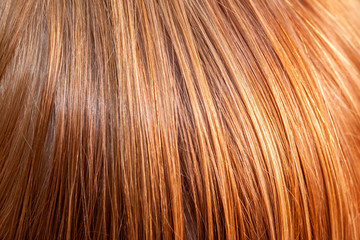 Close up of little girls long hair