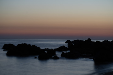 Fototapeta premium Panoramic view of seaside in north beach in,Tunisia, North Africa.