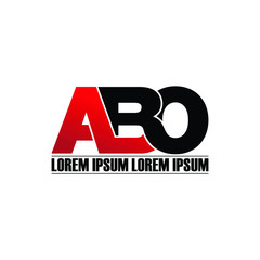 Letter ABO monogram logo design vector