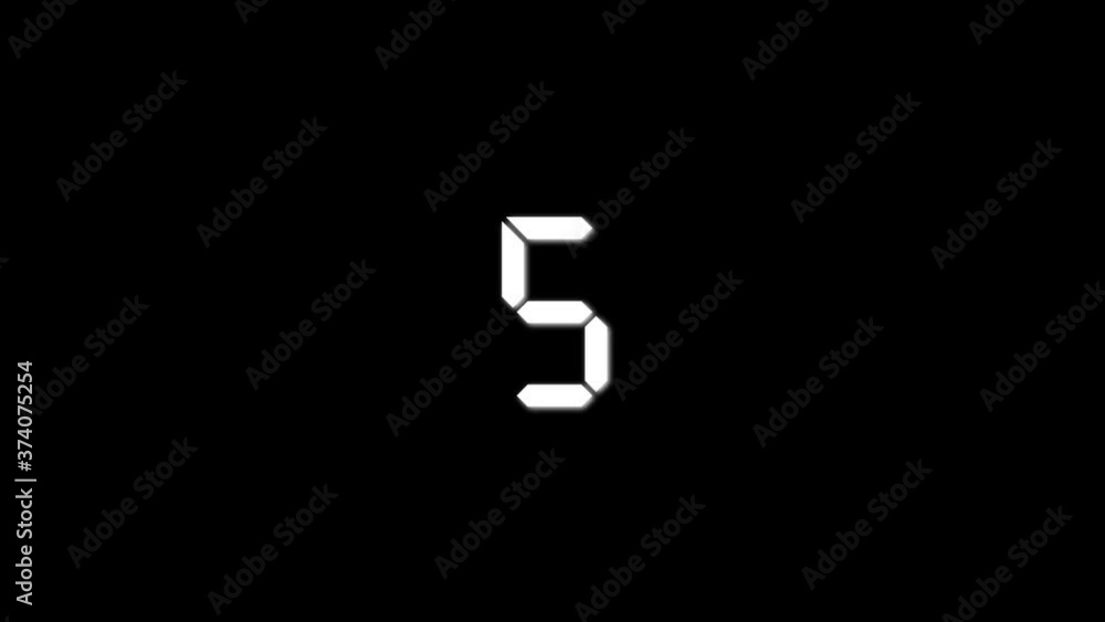 Poster white numbers count from 10 to 0. countdown on a black background. 4k video