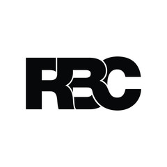 RBC letter monogram logo design vector