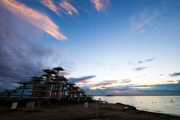 千葉県の富津岬の展望台