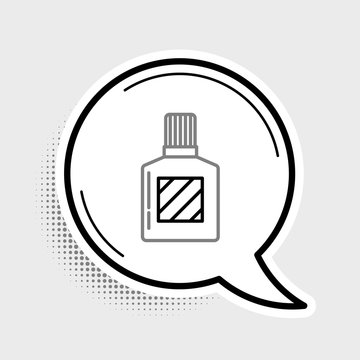 recommend clip art: Line Aftershave icon isolated on grey background. Cologne spray icon. Male perfume bottle. Colorful outline concept. Vector.