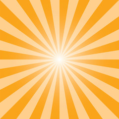 Sunburst recto background template. Fire orange rectangular recto backdrop. Sunburst recto background. Orange color sunbeam background design for various purposes.
