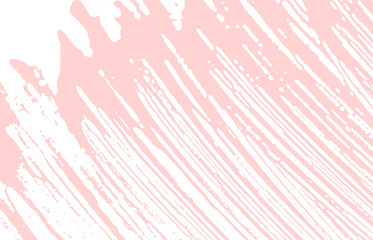 Grunge texture. Distress pink rough trace. Extraor