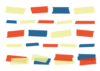 レトロでポップな配色のマスキングテープ素材