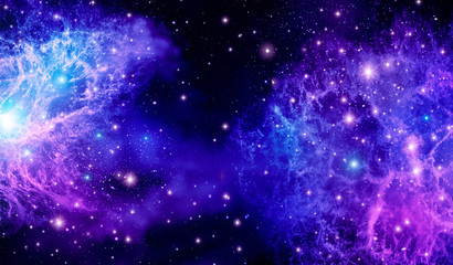 Outer space, universe, purple, starlight, galaxy © MARIIA
