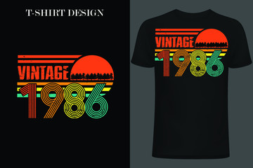 vintage 1986 t-shirt design. retro style vintage t-shirt design
