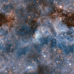 Cosmic fabric seamless pattern. Blue abstract 