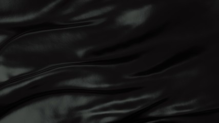Black Leather Cloth Background - 3D Illustration