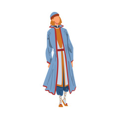 Man in Byelorussia National lothing, Male Representative of Country in Traditional Outfit of Nation Cartoon Style Vector Illustration