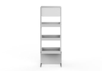Display stand, retail display stand for product , display stands isolated on white background. 3d illustration