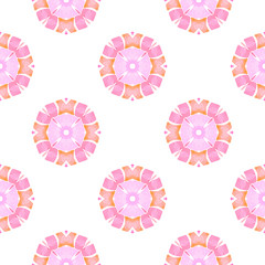 Oriental arabesque hand drawn border. Orange 