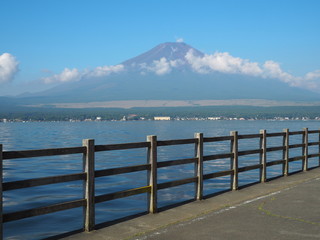 Mt. Fuji and lake yamanakako in Japan