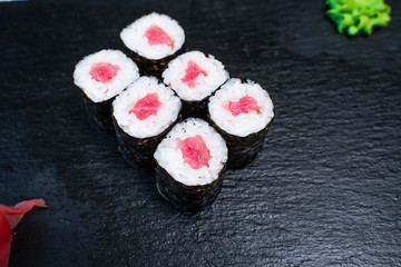 Delicious, juicy and mouth-watering tuna maki