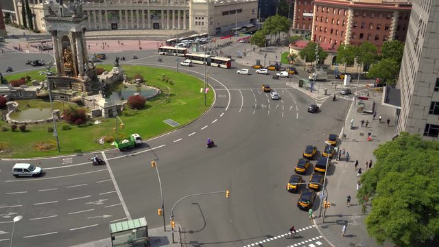 Pla&ccedil;a d'Espanya (Plaza de Espa&ntilde;a) 4k