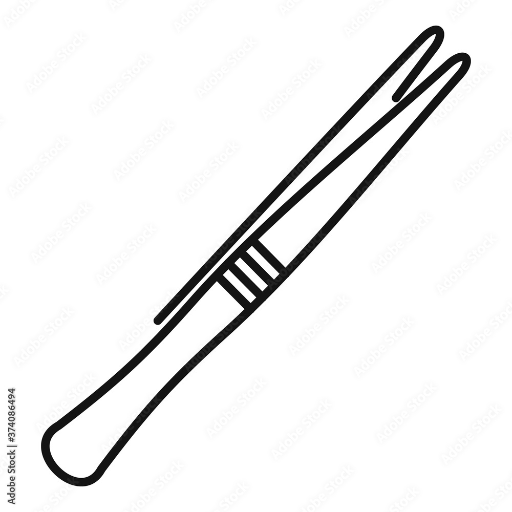 Poster dentist forceps icon. outline dentist forceps vector icon for web design isolated on white backgroun