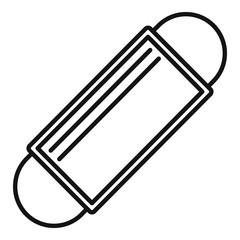 Dentist medical mask icon. Outline dentist medical mask vector icon for web design isolated on white background