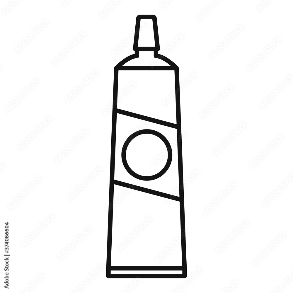 Poster dentist toothpaste icon. outline dentist toothpaste vector icon for web design isolated on white bac